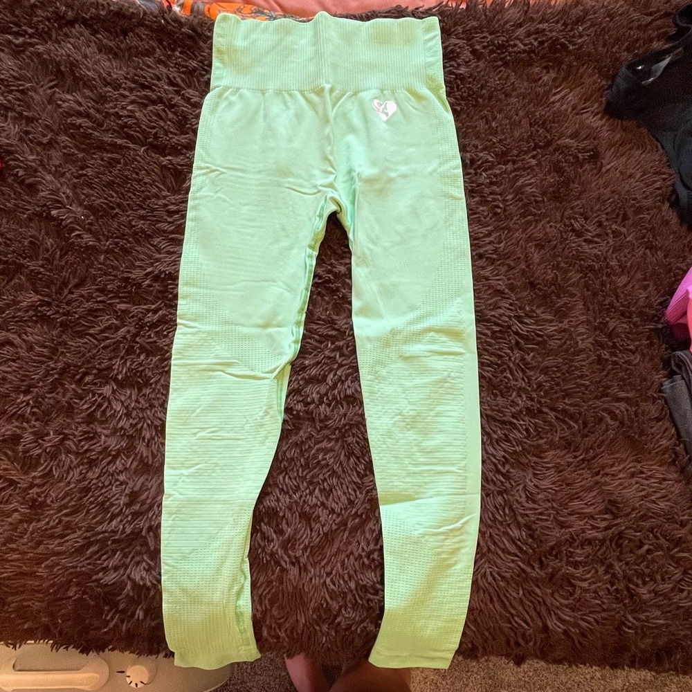 Womens Best Power Seamless Leggings (green)